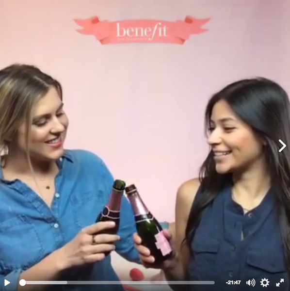 Benefit cosmetics, Facebook Live | Shopify Retail blog