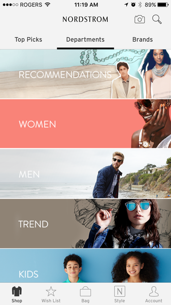 Nordstrom app | Shopify Retail blog