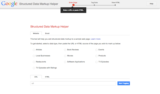 Google's Structured Data Markup Helper | Shopify Retail