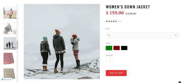 Mountain Standard product page | Shopify Retail blog