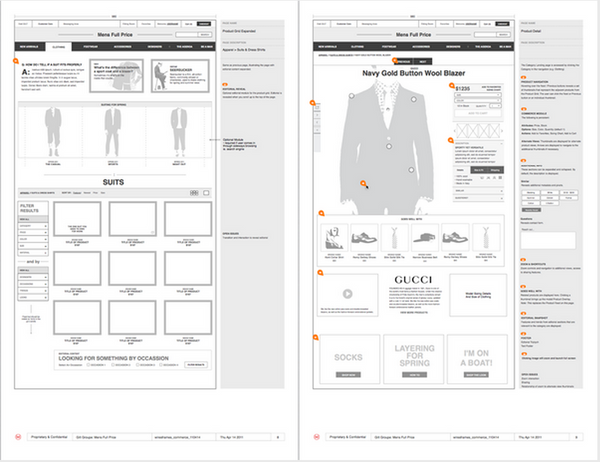 Retail website wireframe for developer | Shopify Retail blog