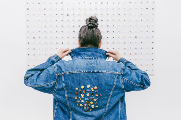Levi's jacket, vintage pins | Shopify Retail blog