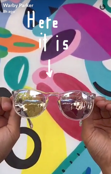 Warby Parker Snapchat glasses | Shopify Retail blog
