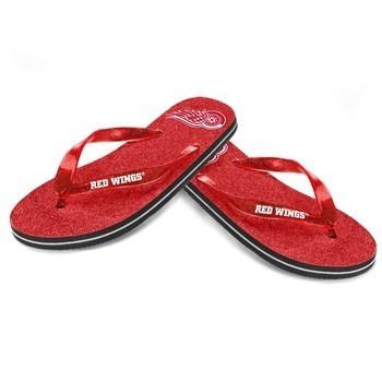 red sequin flip flops