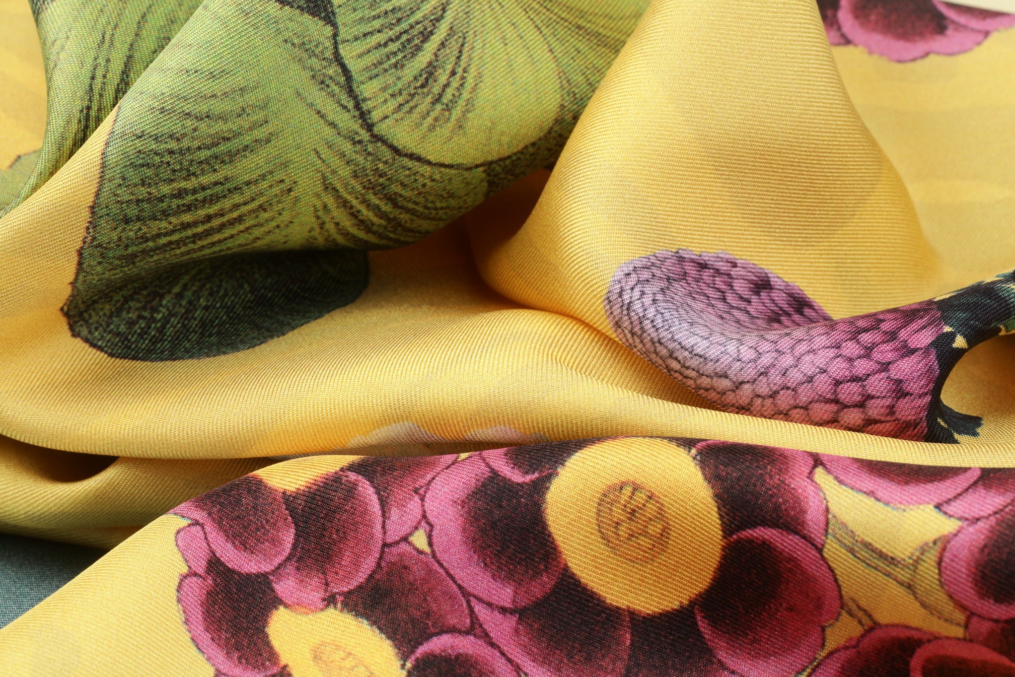 the-yellow-camelia-silk-scarf by Tal Angel designer luxury accessories scarves hermes faliero sarti