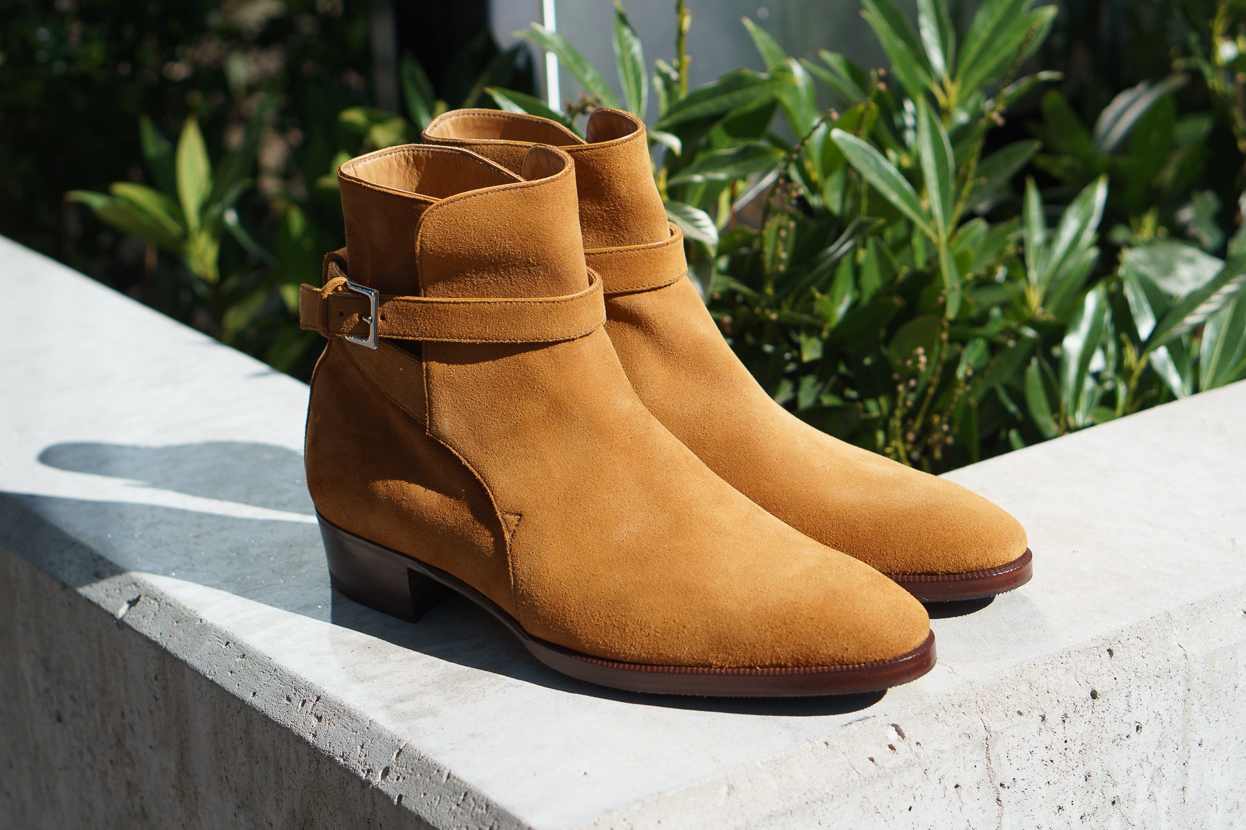 Enzo Bonafè Jodhpur Boots in Walnut Suede