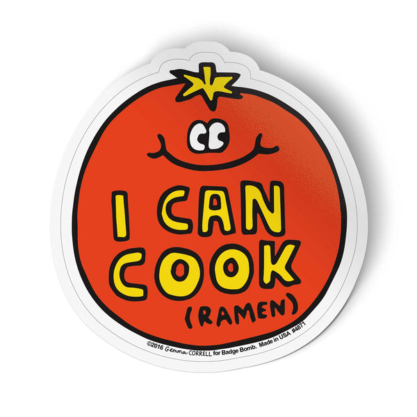 deuropening verstoring monteren I Can Cook Ramen Sticker – Badge Bomb Shop