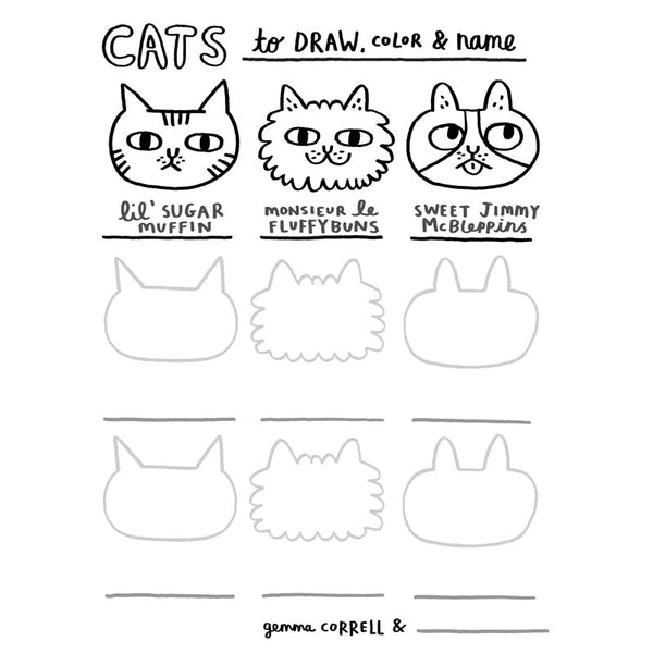 Free Download! Cats To Draw Activity Sheet By Gemma Correll – Badge 