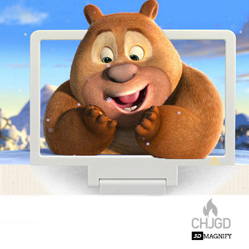 CHJGD 3D Enlarged Screen Magnifier - White