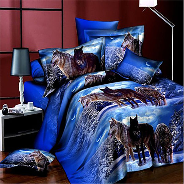 Winter Wolf Bedding Set Thefashionbooth