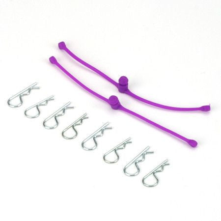 Dubro 2248 Body Klip Retainers w/ Body Clips Red