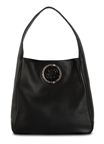 Black Leather Hobo by Darby Scott