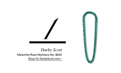 Darby Scott Malachite Rope Necklace