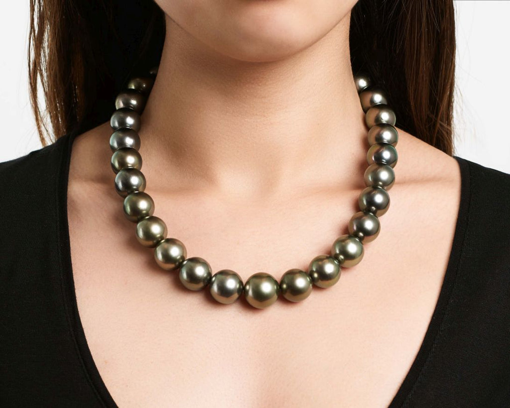 A giant strand of Tahitian pearls