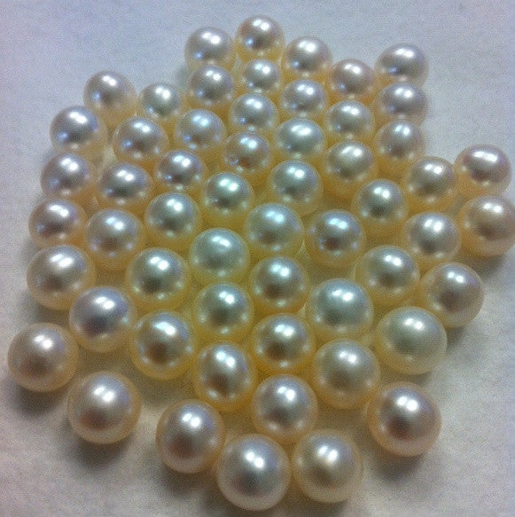 Untreated pearls before the vinegar test