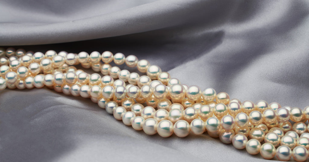 Six strands of Sheri's Screaming metallic pearls