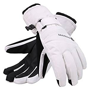 ladies white ski gloves