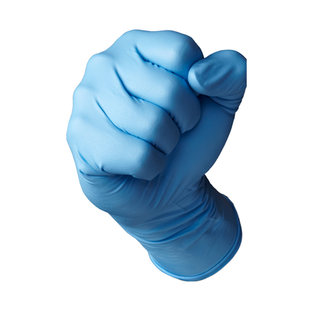 blue nitrile gloves