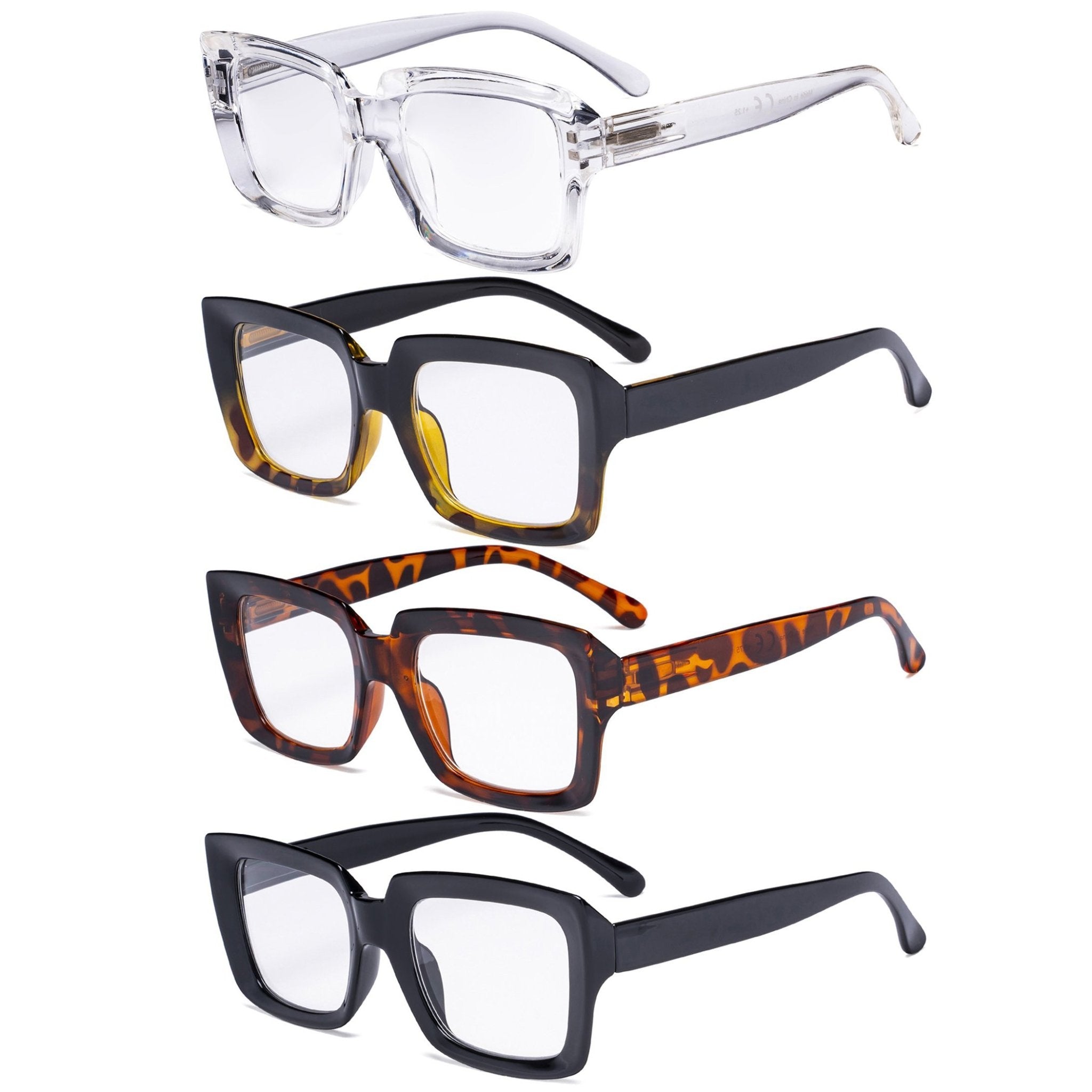 4-pack-ladies-reading-glasses-stylish-oversized-square-readers