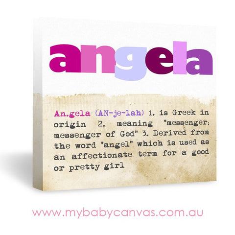 Custom Baby Canvas An Angelic Name