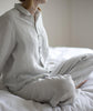 Dove Grey Linen Pyjamas - The Linen Works (217574572042)