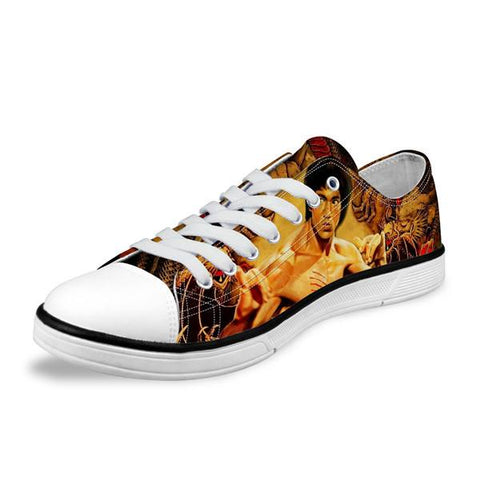 Low Cut Mens Shoes - New Bruce Lee Unisex Canvas Men Shoes Low Style