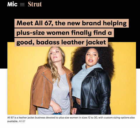 Mic.com Article on All 67 Plus Size Leather Jackets
