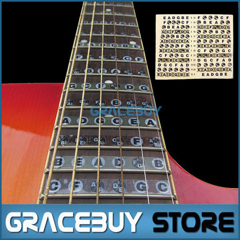 Autocollants note de musique pour guitares acoustiques et électriques