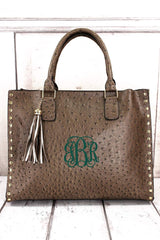 Faux Ostrich Leather Women's Handbag 
