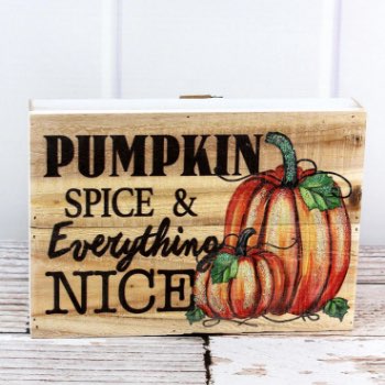 Pumpkin Spice & Everything Nice Wood Sign