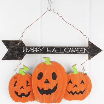 Pumpkin Halloween wall hanging 