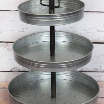 Tin Triple Layer Tiered Tray