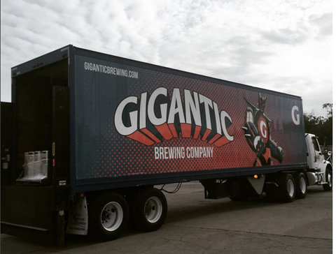 maletis delivery truck with gigantic logo