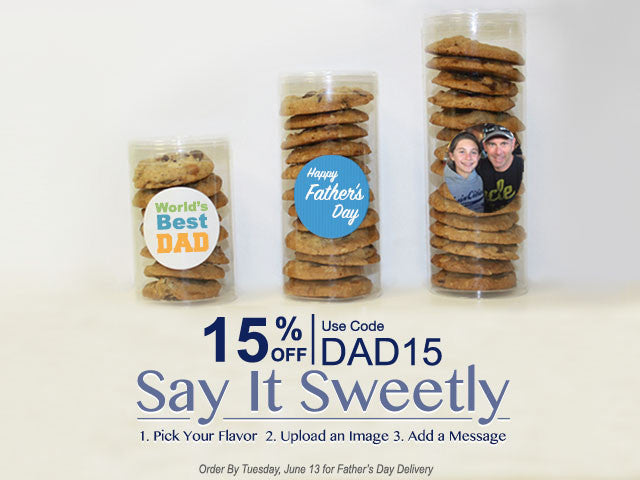 Personalized Father's Day cookie gifts Upload image and message for free