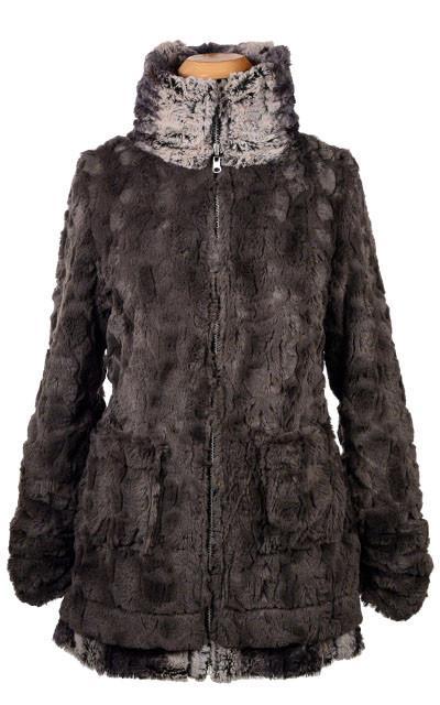 Kreunt Momentum roekeloos Bardot Coat, Reversible - Luxury Faux Fur in Meerkat with Cuddly Fur i -  Pandemonium Millinery Faux Fur Boutique made in Seattle WA USA