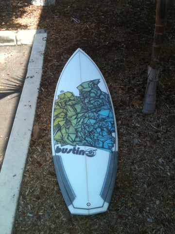 custom company branded logo surfboard