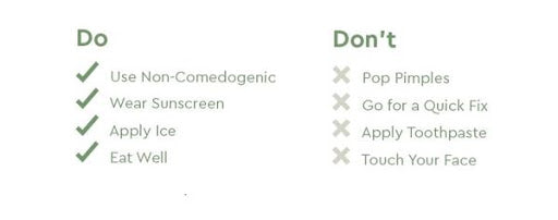 list of dos and don'ts for a clear complexion