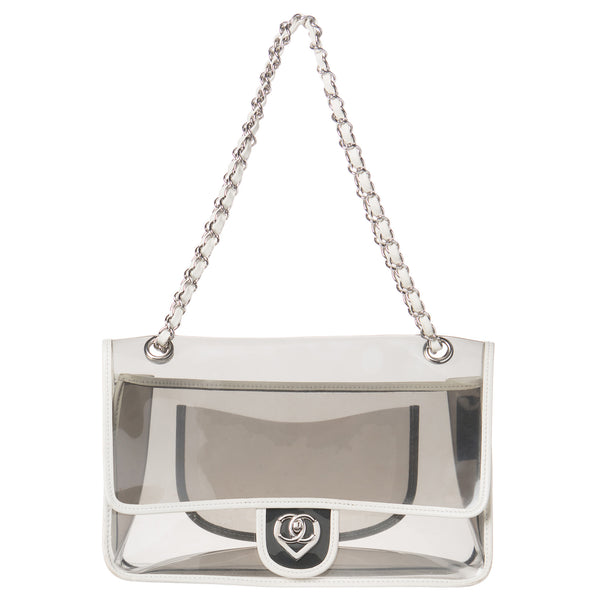 chanel clear flap bag