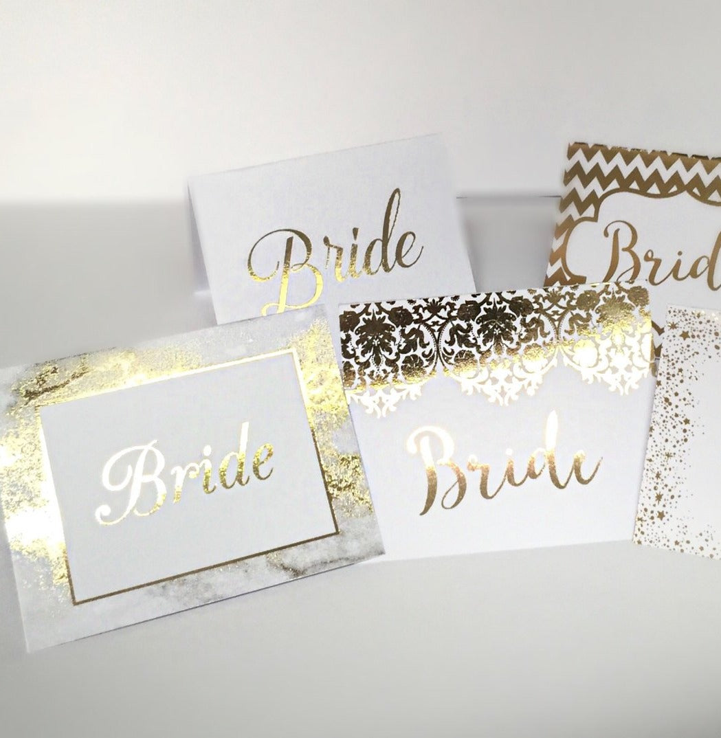 gold seating cards