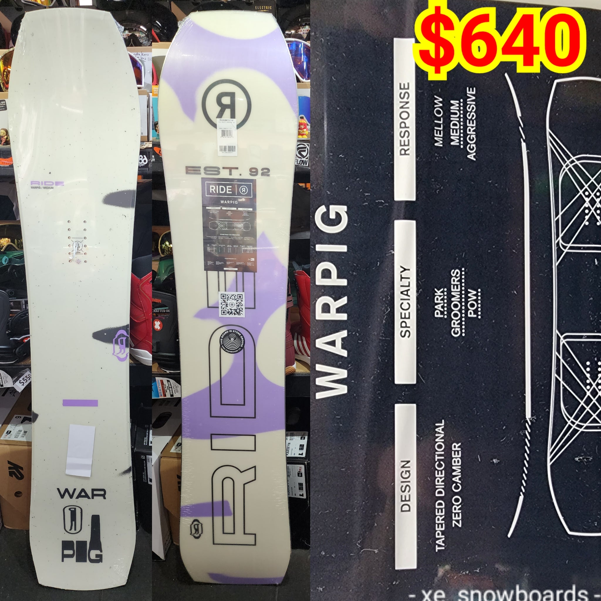 Ride WARPIG 2023 model 151cm ** the TRANSWORLD AWARD winner