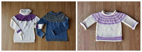 His & Hers Yoke Sweater free knitting patterns