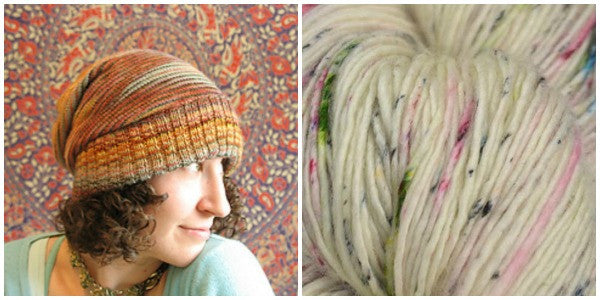 <br />Sockhead Slouch Hat knitting pattern by Kelley McClure and Tosh Light in Found Pottery