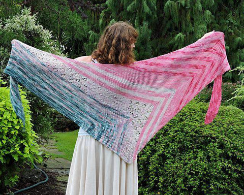 Rasperry Field free shawl knitting pattern