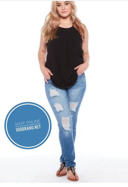 plus size ripped jeans