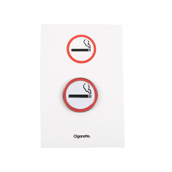 Cigarette Logo Enamel Pin
