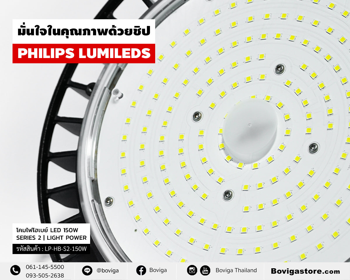 โคมไฟ LED HIGHBAY คุณภาพ ด้วยชิป Philips lumileds