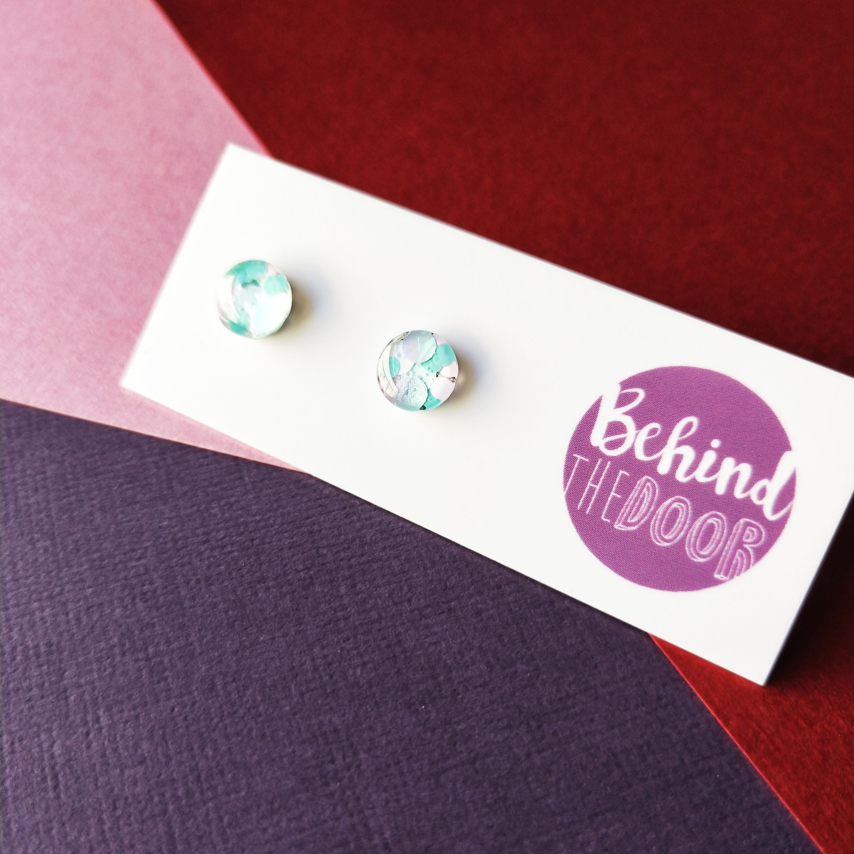 Pearl Dots Glass Stud Earrings