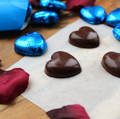 protein chocolate hearts