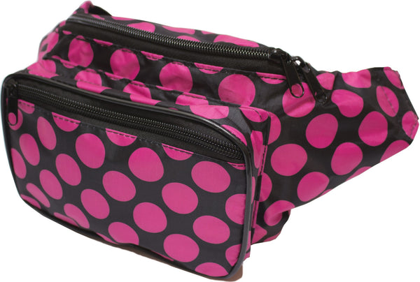 Polka Dot Black & Pink Fanny Pack – SoJourner Bags