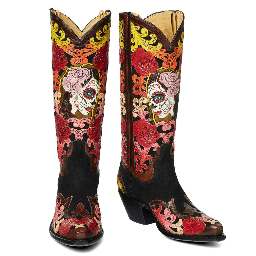 day of the dead cowboy boots